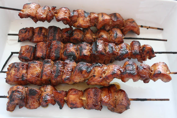Pork - Kebobs Unseasoned 2.25lb average (8 loaded skewers)