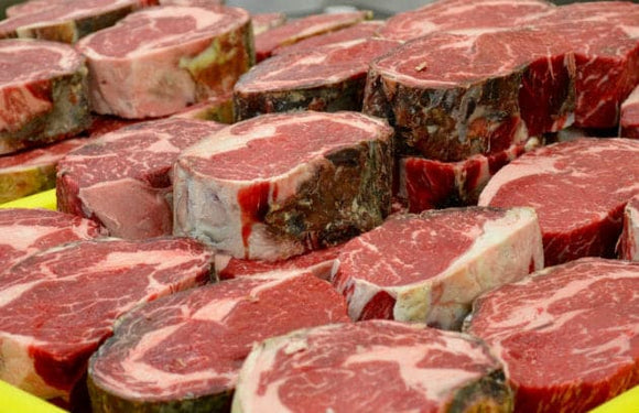 Beef - Whole Ribeye Boneless 14lb - Prime Grade Ontario Grass-Fed 70+ Days Dry-Aged