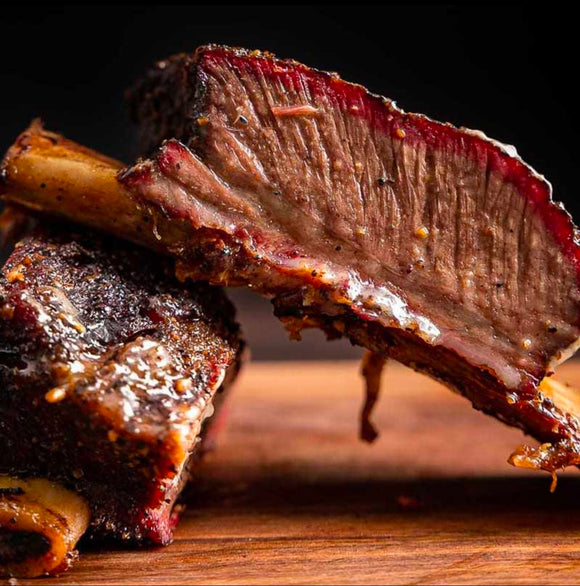 Beef - Short Rib Plate "DINO RIBS" Bone-In Uncut AAA Ontario Grass-Fed 40+ Days-Aged (2pcs) 10lb