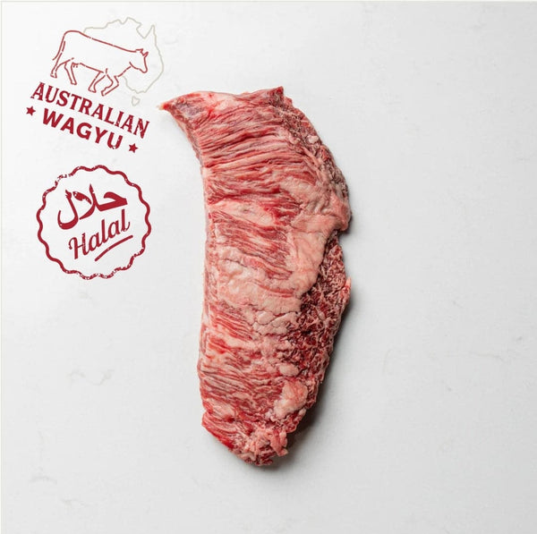 Beef - Outside Skirt Steak 10lb Australian Wagyu F1 100% grain-fed & finished 60+ Days Aged HALAL