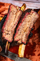 Beef - Short Rib Section "DINO RIBS" Bone-In Uncut AAA Halal Grass-Fed Ontario 40+ Days-Aged 5lb