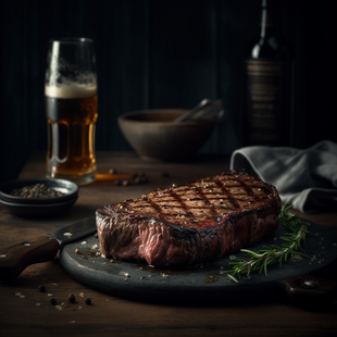 Beef - NY Striploin Steak Centre-Cut 14oz AAA 40+ Days Aged Grass-Fed Ontario