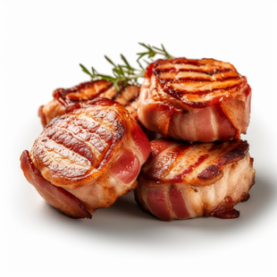 Poultry - Turkey Medallions Wrapped In Bacon 4oz x 4 (1lb)