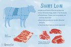 Beef - Australian (Tajima) Wagyu Short Loin Halal 60+ Days Aged 100% Grain-Fed 25lb