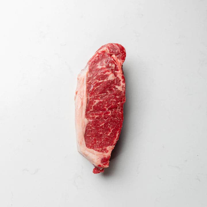 Beef - NY Striploin Prime Grade 12oz 40+ Days Aged Ontario Grass-Fed