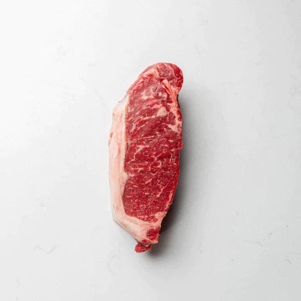 Beef - NY Striploin Prime Grade 10oz 70+ DAYS DRY-AGED Ontario Grass-Fed