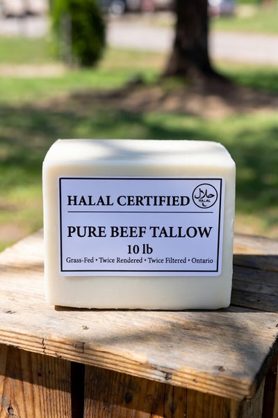 Beef - Pure Tallow (Twice Rendered Beef Fat From Kidney) 10lb HALAL Grass-Fed Ontario *Contact us for shipping outside of Ottawa*