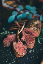 Game Meats - Venison Rack Halal Frenched Cap Off 8 Bone New Zealand Grass-Fed 2lb