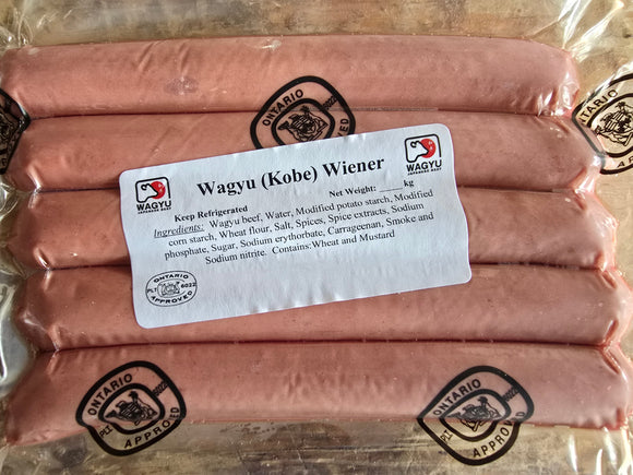 Beef - Wiser Wagyu (Kobe) All Beef (7 inch) Gourmet Hot Dogs 5pcs 1lb