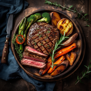 Beef - 100% Grass-Fed & Finished Ribeye Steak (Boneless) 16oz 40+ Days Aged AAA Ontario