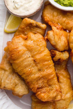 Seafood - Beer Battered Cod 4oz pcs (5lb)