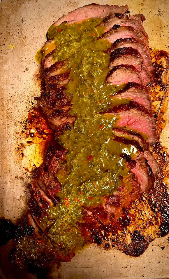 Beef - Whole Tri-Tip (California Cut) AAA 40+ Days Aged Ontario Grass-Fed - Rough Trimmed 18lb