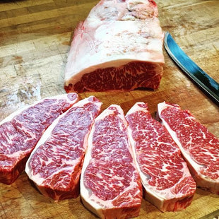 Beef - Whole Striploin MBS 7-8 13lbs Australian Wagyu 100% grain-fed & finished 60+ Days Aged HALAL