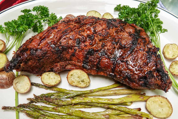Beef - Whole Tri-Tip (California Cut) AAA 40+ Days Aged Ontario Grass-Fed - Rough Trimmed 18lb