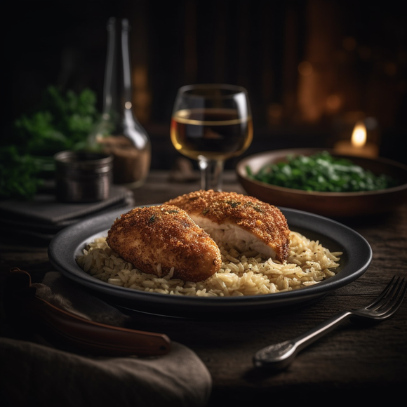 Poultry - Chicken Kiev Skin Off Breaded (2 X 8oz pcs) 1lb