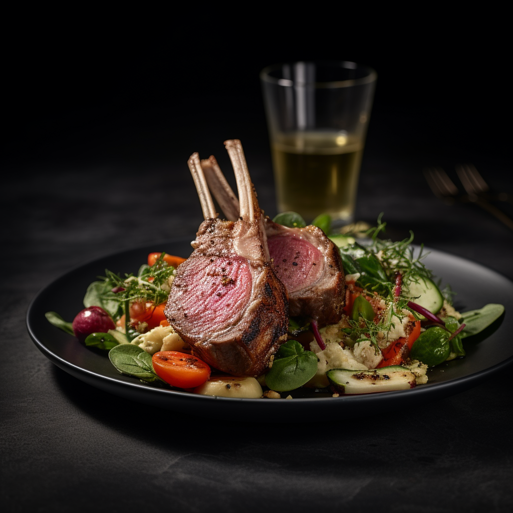 Lamb - Quebec Lamb Rack Frenched 8 Bone Cap Off Halal 30oz