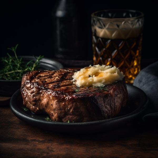 Beef - 100% Grass-Fed & Finished Ribeye Steak (Boneless) 16oz - 40+ Days Aged Ontario