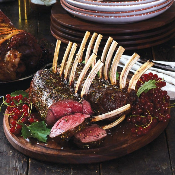 Game Meats - Venison Rack Halal Frenched Cap Off 8 Bone 3lb 4/Case New Zealand Grass-Fed 12lb