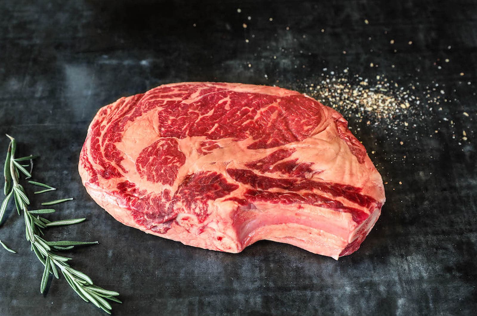 Beef - Ribeye Steak 12oz (Bone-In) Prime Grade 40+ Days Aged Grass-Fed Ontario