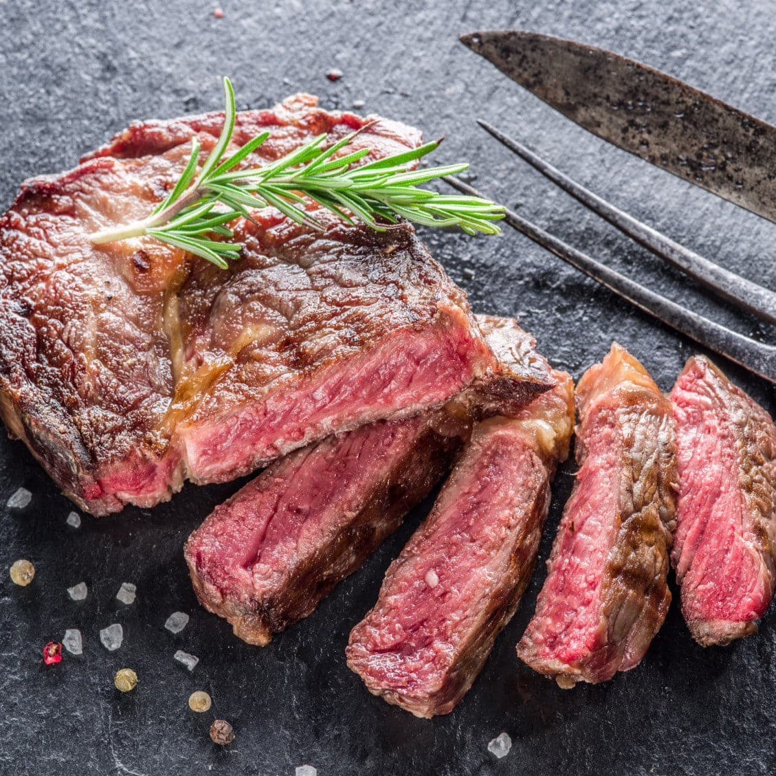 Beef - Ribeye Steak (Boneless) 12oz - AAA 40+ Days Aged Grass-Fed Ontario HALAL