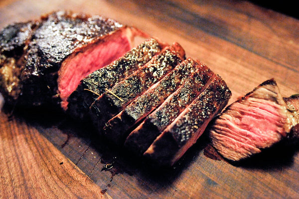 Beef - NY Striploin Steak Centre Cut - AAA 40+ Days Aged Ontario HALAL 12oz