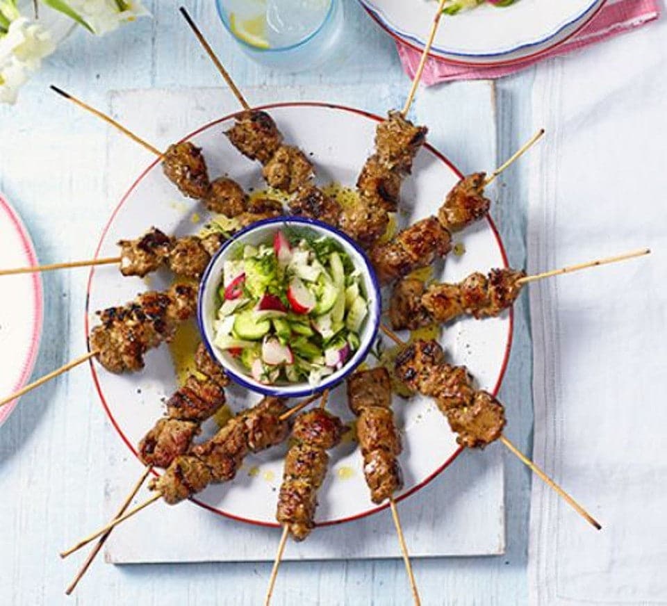 Lamb - Quebec Lamb Kebobs Halal 2.25lb (8 loaded skewers)